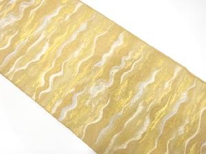 アンティーク　波模様織出し袋帯（材料）